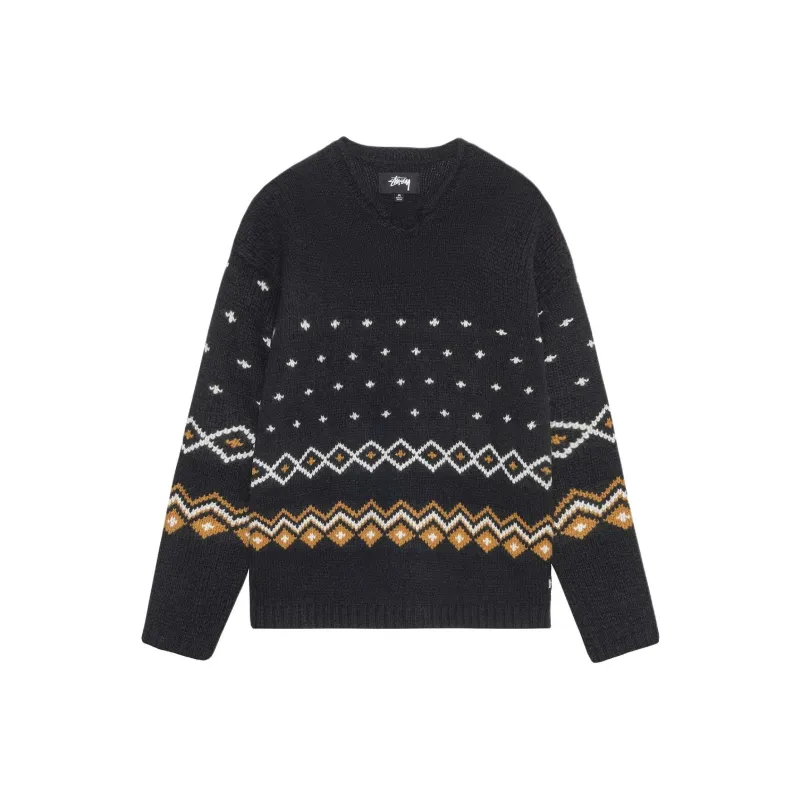 Stussy Roll Neck Fairisle Sweater-0