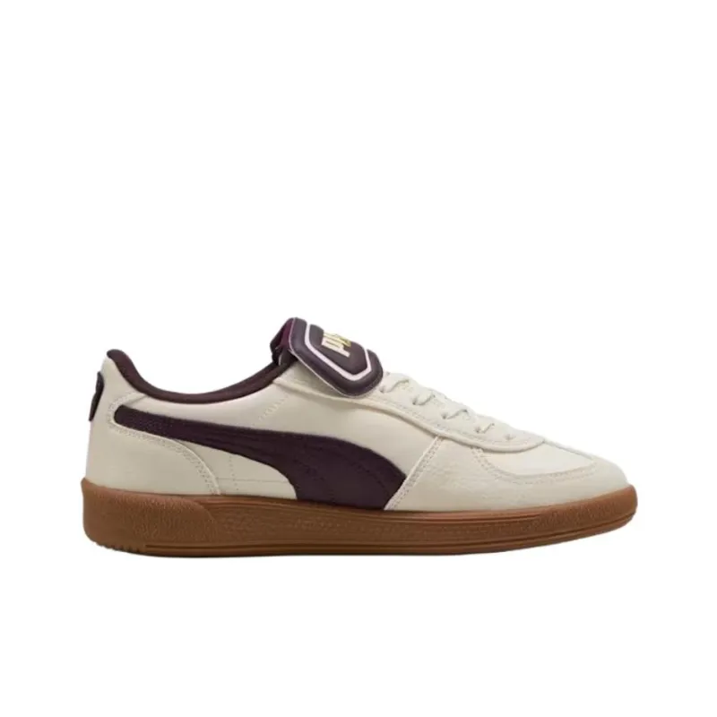 PUMA Palermo Anti Slip Wear Resistant Low Top Skateboard Shoes Unisex Beige Purple-1