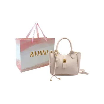 RIVMIND PU Handbag Women's White/Pink/Black/Gray