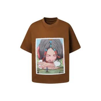 CAI T Shirts Unisex Brown