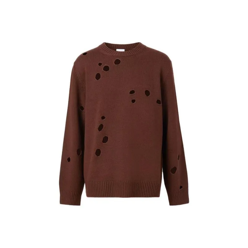 Burberry Cutout Detail Wool Sweater-0