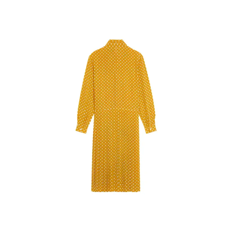 CELINE Long Sleeved Dresses Women's Yellow-1