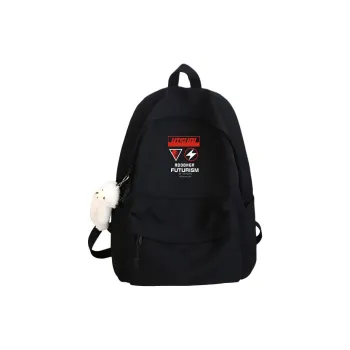 ADOONGA Canvas Backpack Unisex Black