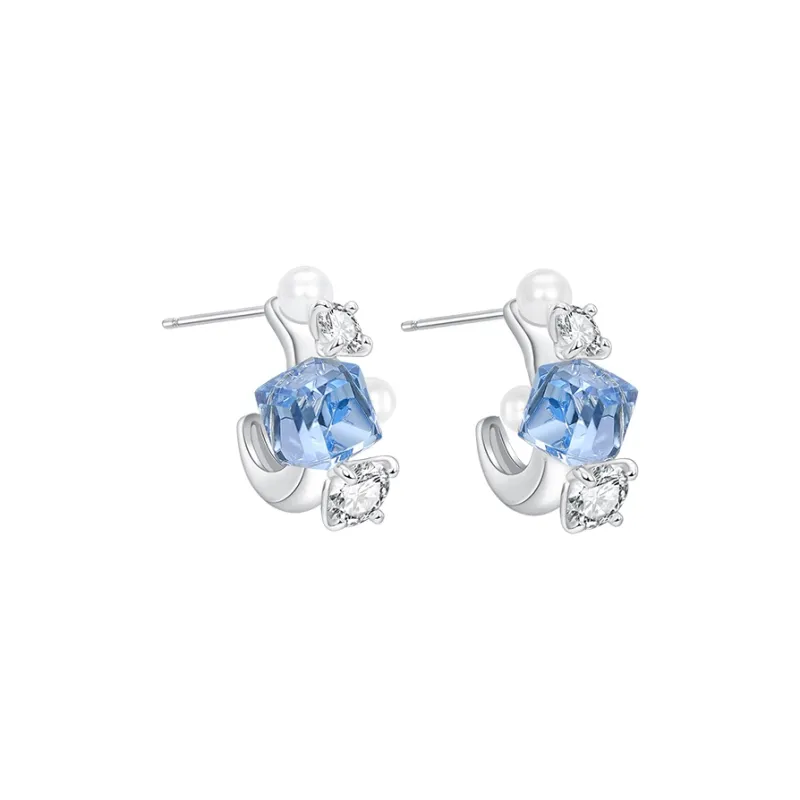Lady Go 925 Sterling Silver Needle Earrings Women's-0