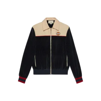 GUCCI Jacket Men's Blue Multicolor