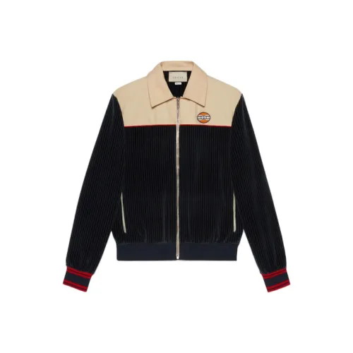 GUCCI Jacket Men's Blue Multicolor