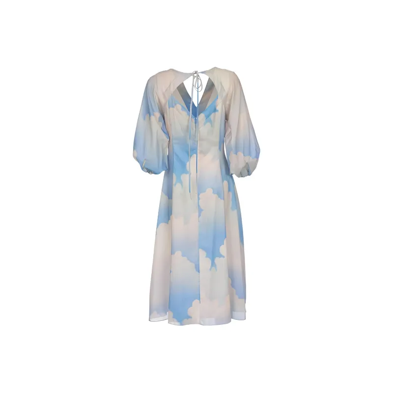 Paul Smith Short Sleeved Dresses Women's Blue-1