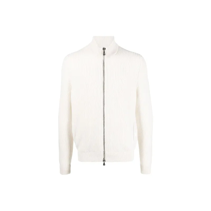 FEDELI Ribbed Cashmere Cardigan-0