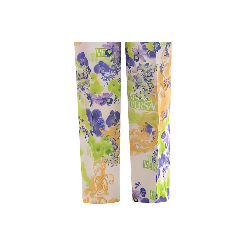 VERSACE Baroque Pattern Straight Leg Pants-3