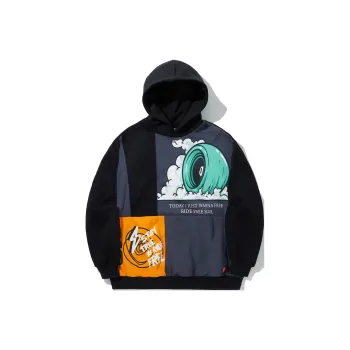 LiNing Sweatshirt Unisex Black Moutain Blue Evening Orange