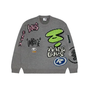 Aape Sweater Men's Gray Camouflage