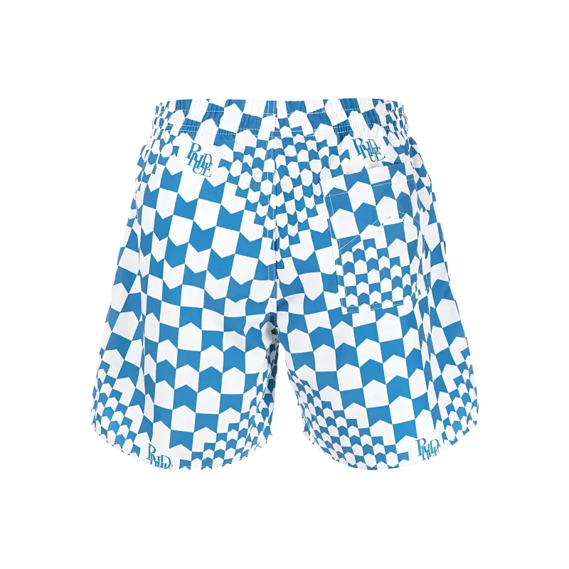RHUDE Check Print Swimtrunk-1