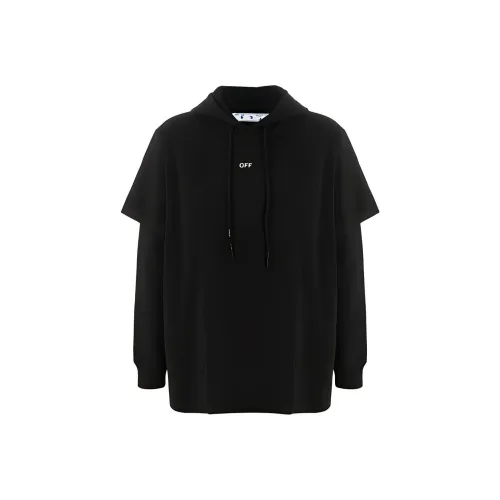 OFF WHITE Stencil Arrow Double Sleeve Hoodie