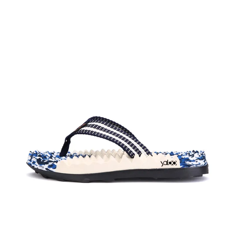Yalu Preferred Woven Abrasion Resistant Slip Resistant Massage Flip Flops Men's-0