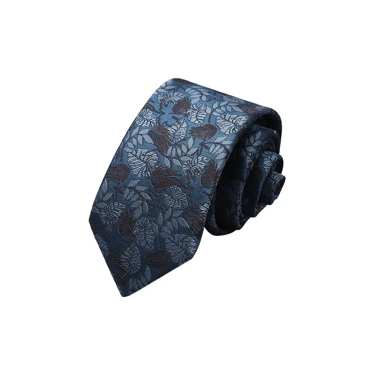 GOLDLION Polyester Ties Men's Blue Gray-21