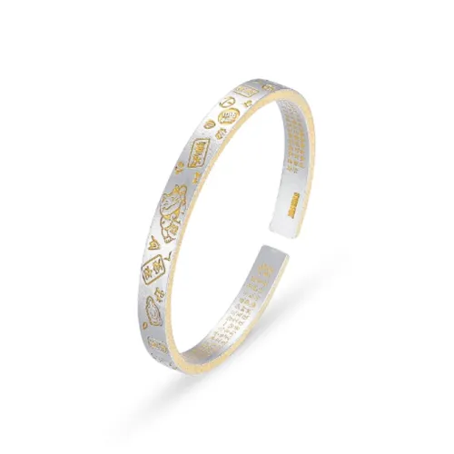 Old Qingyun Silver Building 999 Fine Silver Bangles Women's