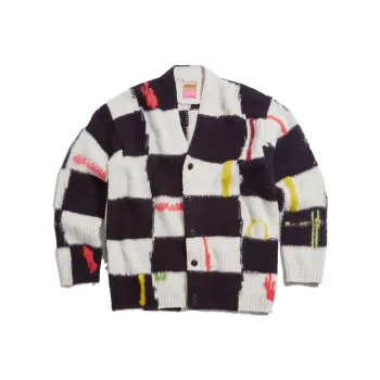 Zegna X The Elder Statesman Checked Cashmere wool Cardigan
