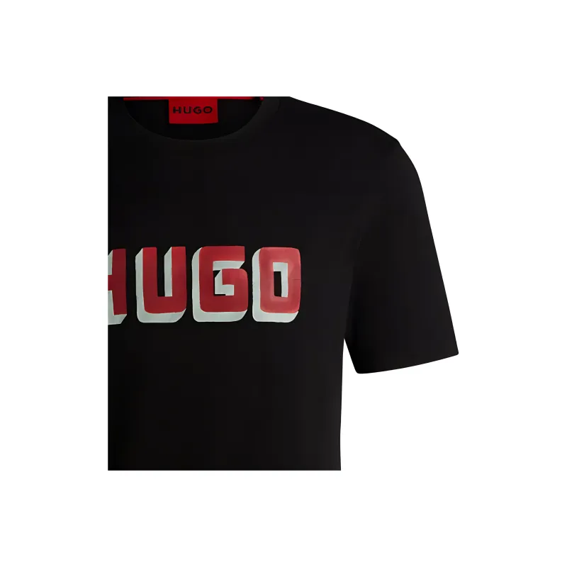 HUGO BOSS Logo print Cotton T shirt-1