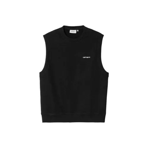 Carhartt WIP Script Vest Sweatshirt Tank Tops Men's Black
