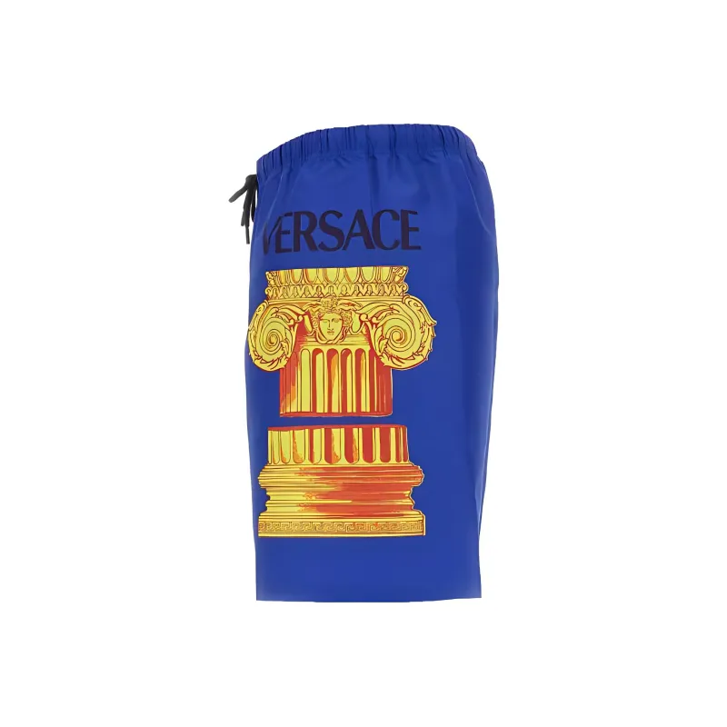 VERSACE Logo Printed Drawstring Swimming Shorts-2