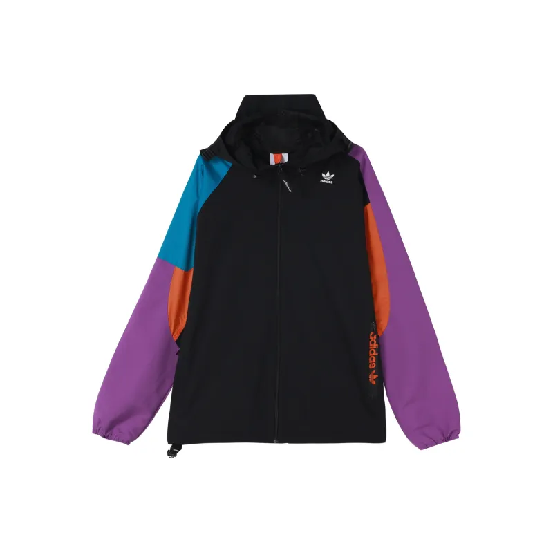 adidas originals Colorblock Athleisure Casual Sports Jacket Black-0