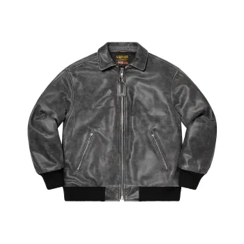 Supreme Vanson Leathers Worn Leather Jacket