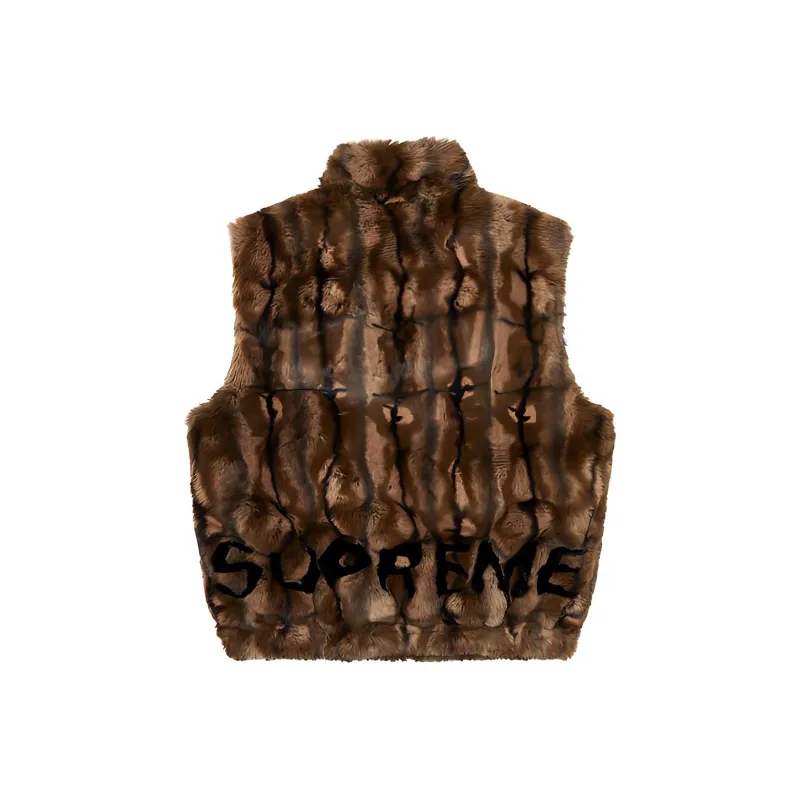 Supreme Faux Fur Hooded Vest-9