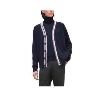 HERMES FW24 Cashmere Sweater Men's Navy