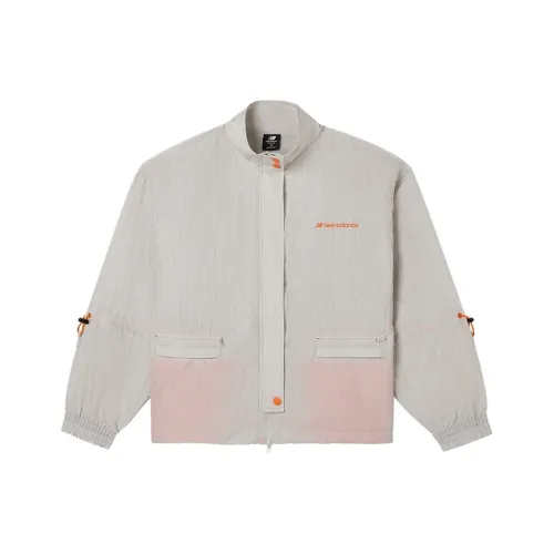 New Balance Stand Collar Casual Jackets Women's Gray