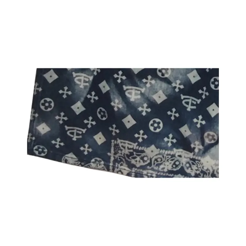 TCH Denim Shorts Unisex Blue-3