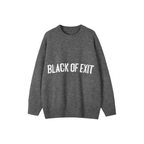 BLACK OF EXIT Sweaters Unisex