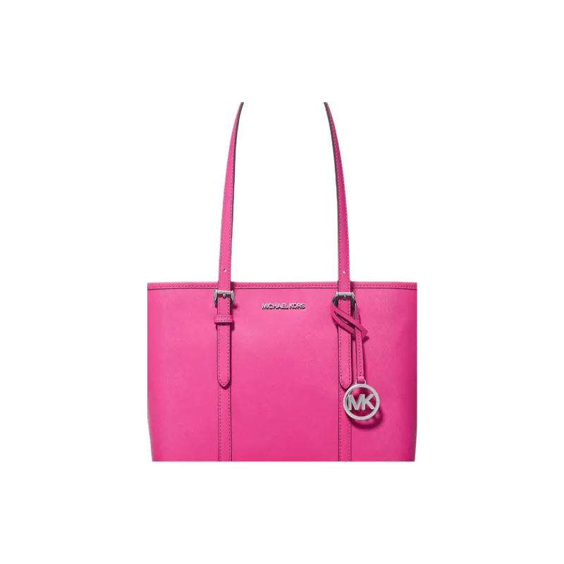 MICHAEL KORS Jet Set Travel Leather Tote Bag, Shopping Bag, Shoulder Bag Small Size Women's Rose Red-2
