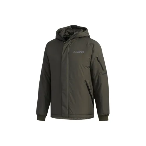 Adidas Jackets Men Dark Earthy Brown Color