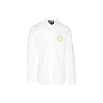 VERSACE JEANS COUTURE Logo Embroidered Button Up Shirt