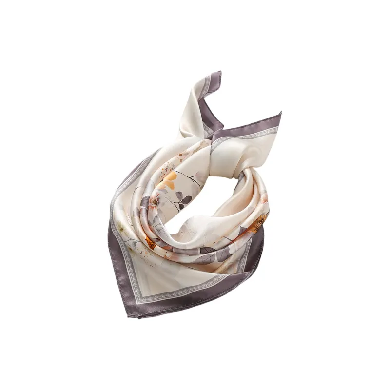 Red Bean Mulberry Silk Scarves Women's-17