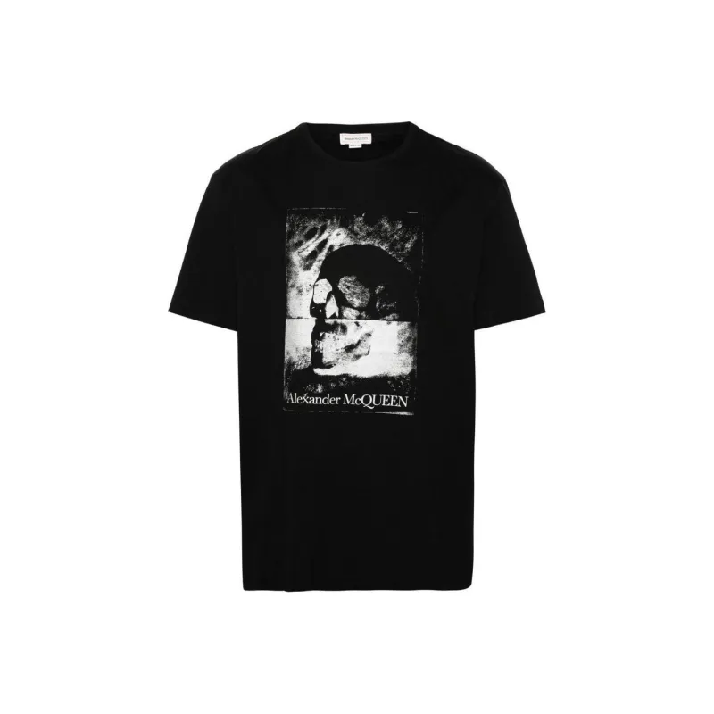 Alexander McQueen Skull Printed Crewneck T Shirt-0