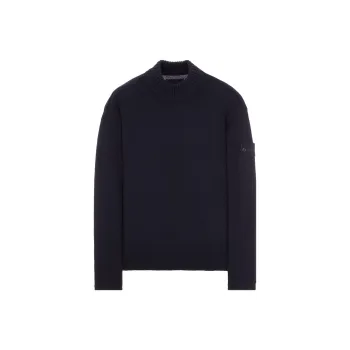 STONE ISLAND Logo patch Virgin Wool Roll neck Jumper