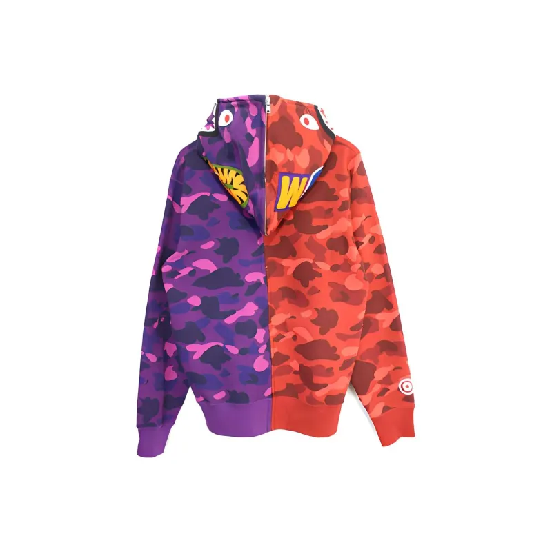 Bape Color Camo Separate Shark Full Zip Hoodie-2
