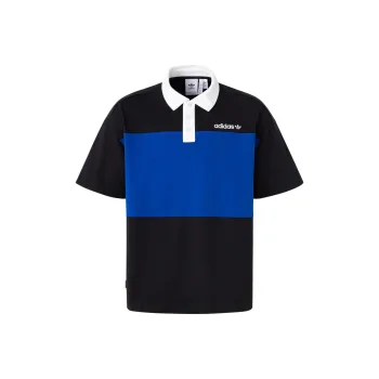 Adidas ACTION POLO SS Polo Shirt Men's Black/Royal Blue