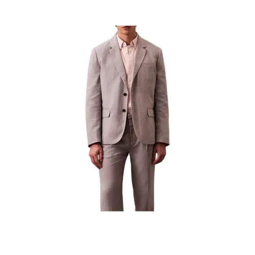 CALVIN KLEIN Business Suit Men's Gray