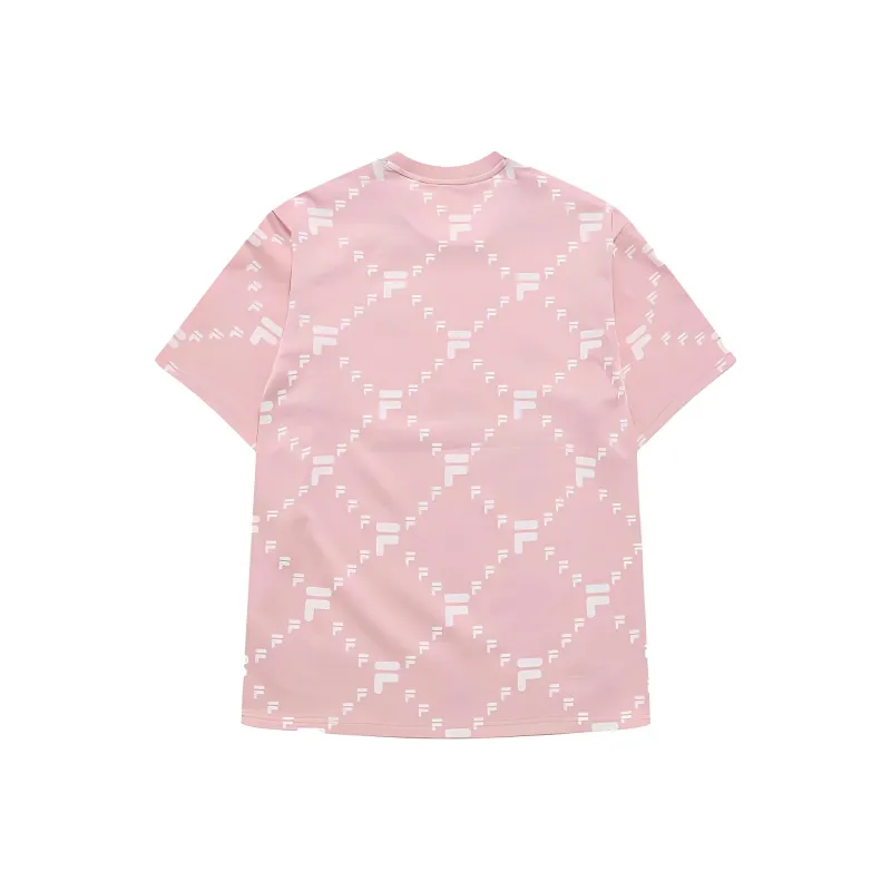 FILA FUSION T Shirt Unisex Youth Pink-1