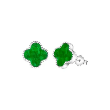 Noritake Glutinous Jade Jadeite Stud Earrings Women's