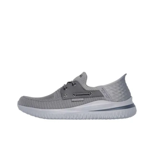 Skechers Delson 3.0 Slip Resistant Low Top Casual Shoes Men's Gray