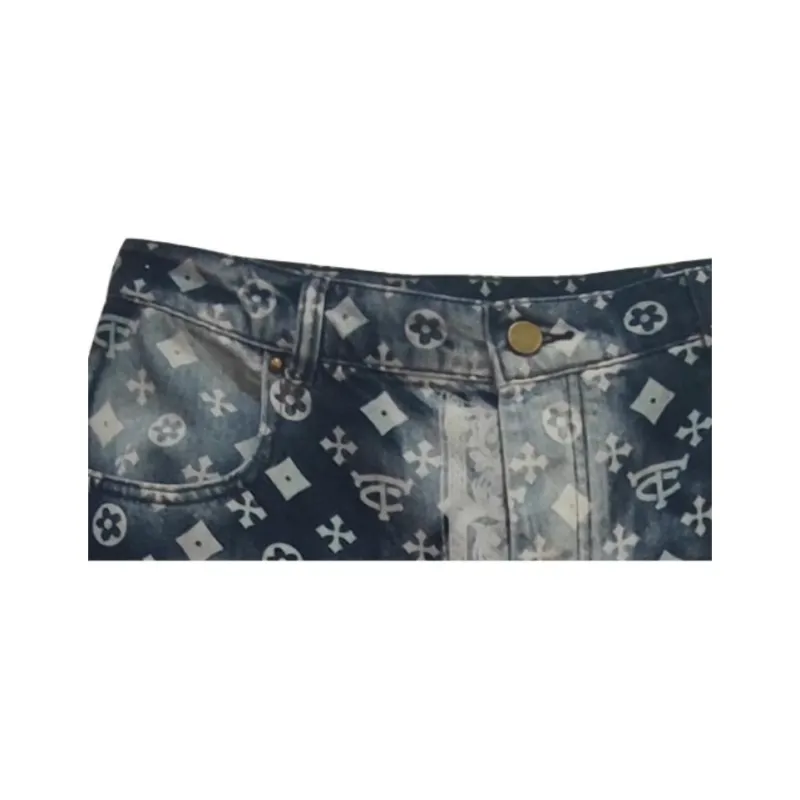 TCH Denim Shorts Unisex Blue-2