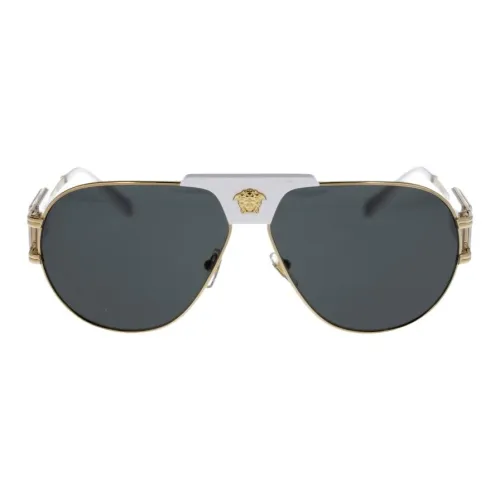FANSIZHE Metal Aviator Sunglasses Unisex Gold
