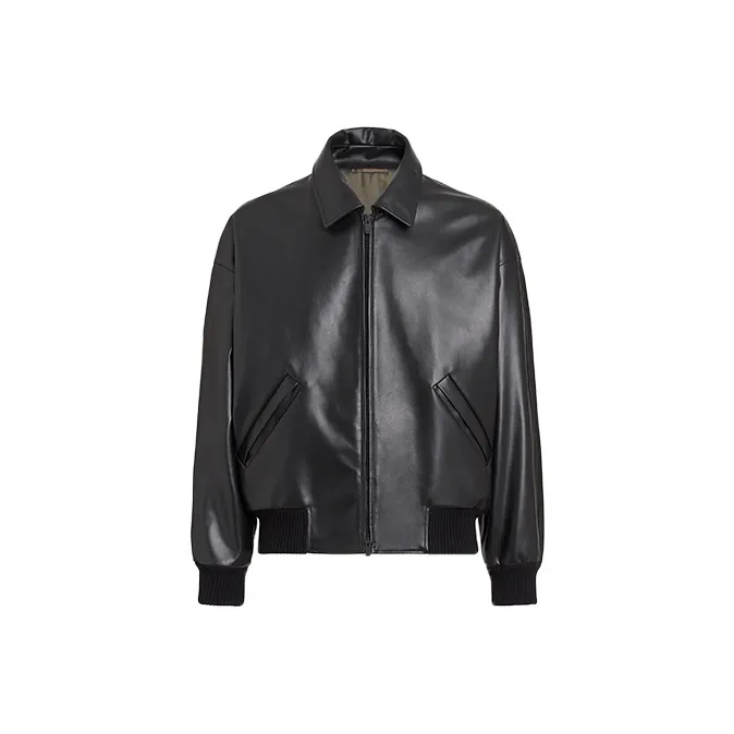 Fear Of God X Ermenegildo Zegna Nappa Leather Bomber Jacket-0