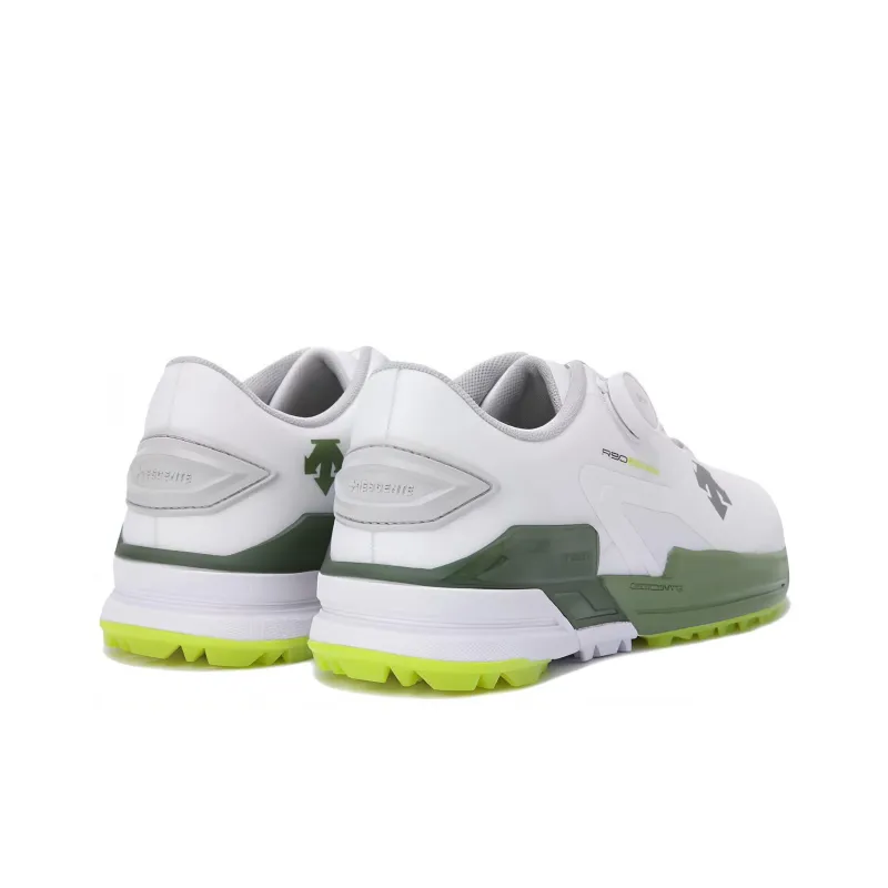 DESCENTE Cushioning Wear Resistant Low Top Golf Shoes Men's White Green-3