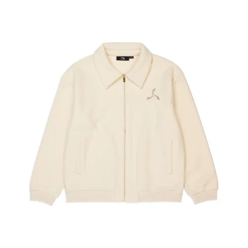 LI NING 1990 Classic Collection Cashmere Sweaters Men Ecru