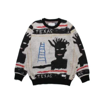 Jean michel Basquiat X WACKO MARIA WACKO MARIA X Jean Michel Basquiat Sweaters Men White