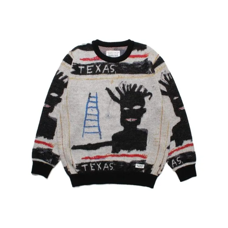 Jean michel Basquiat X WACKO MARIA WACKO MARIA X Jean Michel Basquiat Sweaters Men White-0